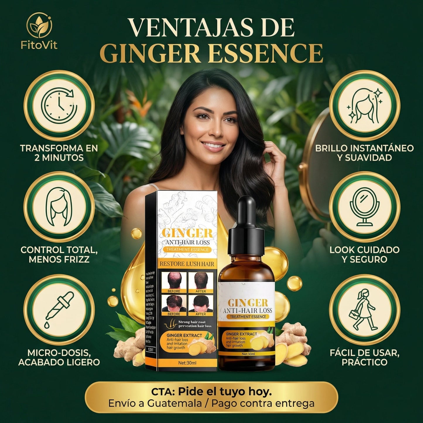 Aceite Capilar De Jengibre